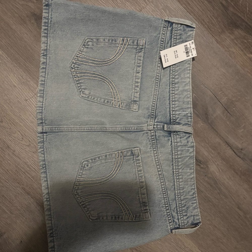 Hollister Light Blue Denim Skirt
